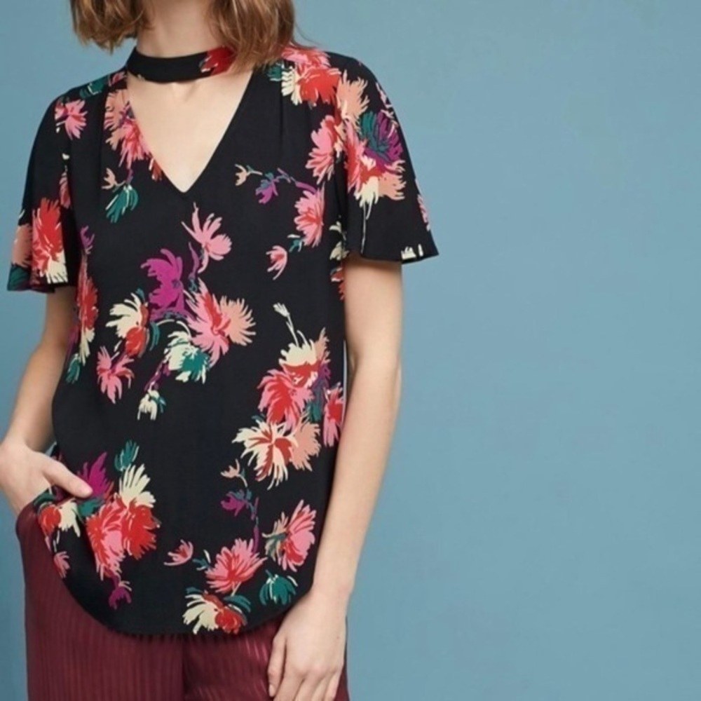 Anthropologie Maeve Floral Bella Top-Like New